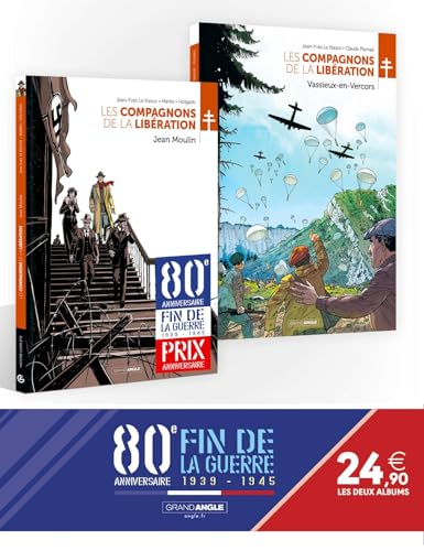 Les Compagnons de la Libération - Pack 80 ans de la guerre 39/45 : Vassieux-en-Vercors/Jean Moulin: Pack en 2 volumes : Jean Moulin ; Vassieux-en-Vercors von BAMBOO