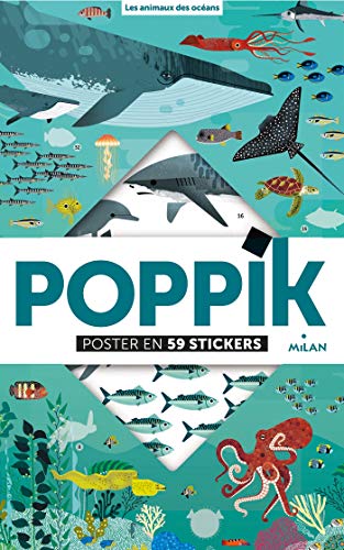 Les animaux des océans - Poppik: Poster en 59 stickers