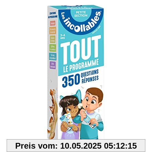 Les incollables - Tout le programme de la petite section - 3/4 ans: 350 questions réponses pour réviser en 2 éventails