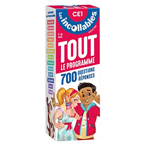 Les incollables - Tout le programme du CE1 - 7/8 ans: 700 questions réponses pour réviser en 2 éventails Les incollables - Tout le programme du CE1 - 7/8 ans: 700 questions réponses pour réviser en 2 éventails