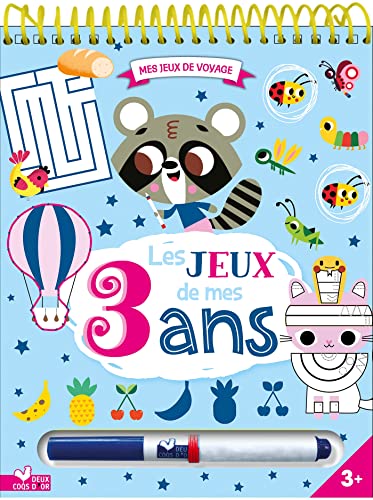 Les jeux de mes 3 ans - bloc avec feutre effaçable