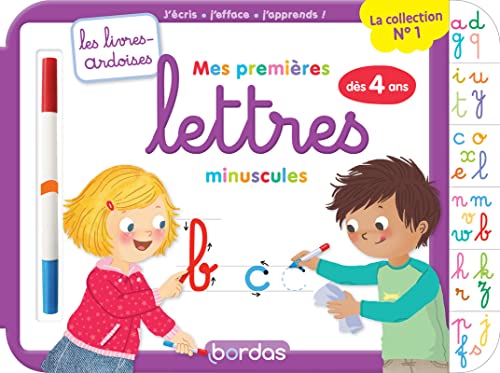 Les livres-ardoises - Mes premières lettres minuscules: Avec 1 feutre effaçable 2 couleurs von BORDAS