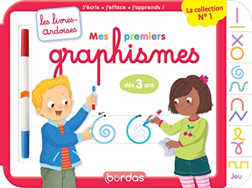 Les livres-ardoises - Mes premiers graphismes: Avec 1 feutre effaçable 2 couleurs