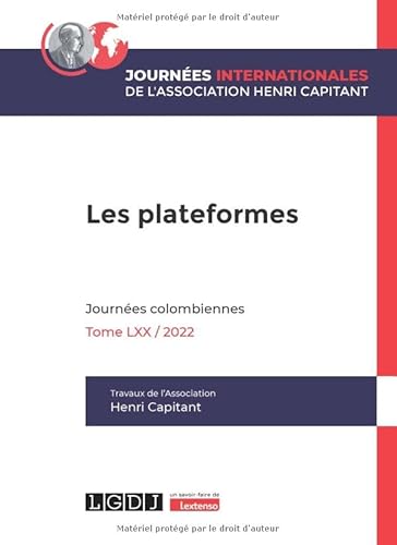 Les plateformes: Journées colombiennes 2022 (LXX) von LGDJ