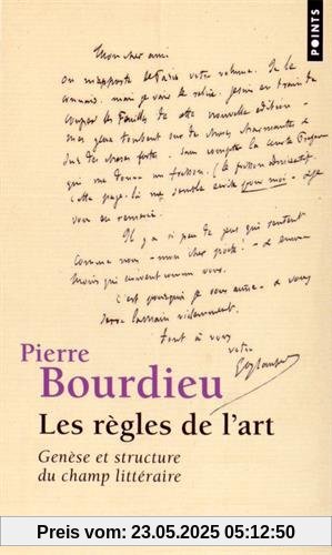 Les règles de l'art : Genèse et structure du champ littéraire