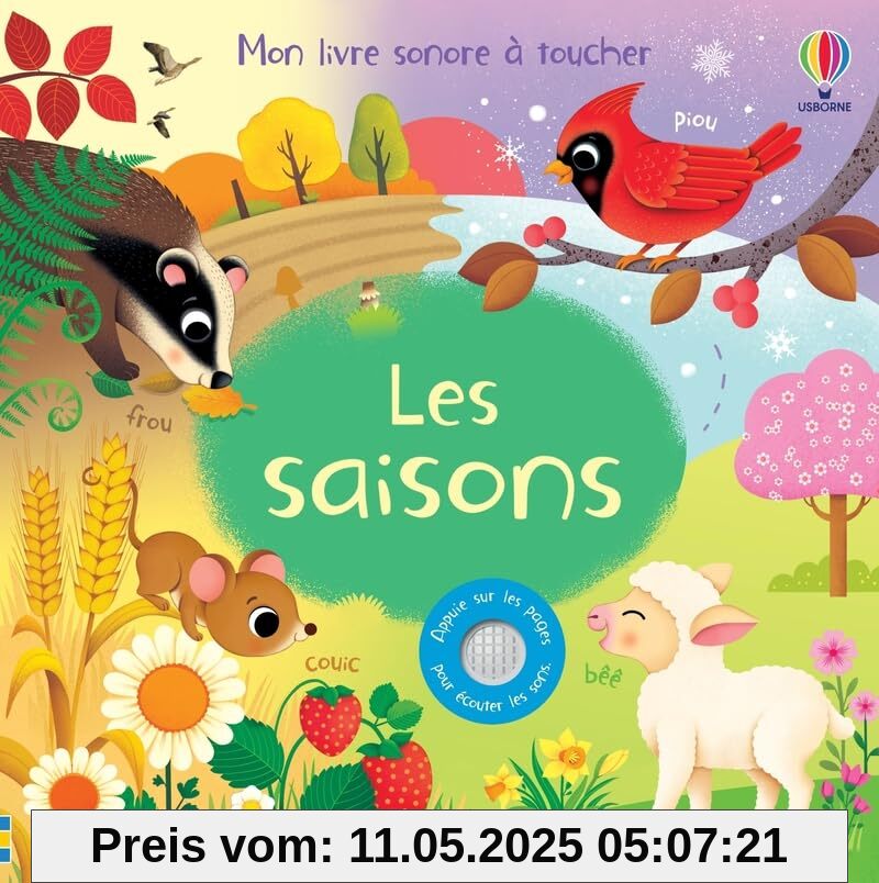 Les saisons - Mon livre sonore à toucher - Dès 1 an