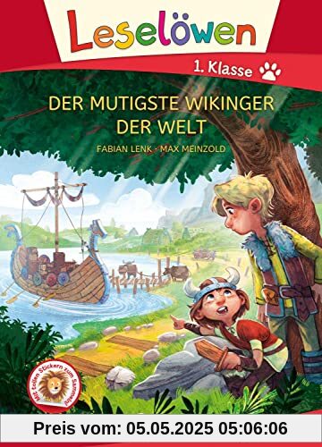 Leselöwen 1. Klasse - Der mutigste Wikinger der Welt (Großbuchstabenausgabe): Mit Leselernschrift ABeZeh - Erstlesebuch für Kinder ab 6 Jahren