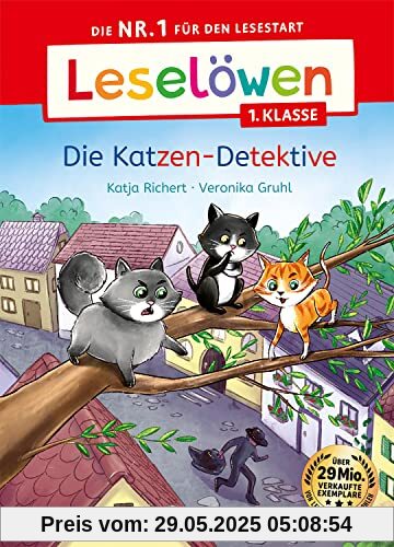 Leselöwen 1. Klasse - Die Katzen-Detektive: Die Nr. 1 für den Lesestart - Mit Leselernschrift ABeZeh - Erstlesebuch für Kinder ab 6 Jahren