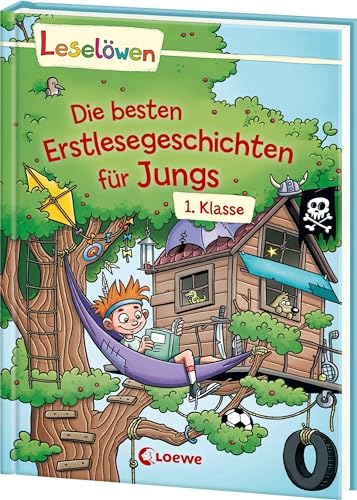 Leselöwen - Die besten Erstlesegeschichten für Jungs 1. Klasse: Sammelband zum ersten Selberlesen für Kinder ab 6 Jahre