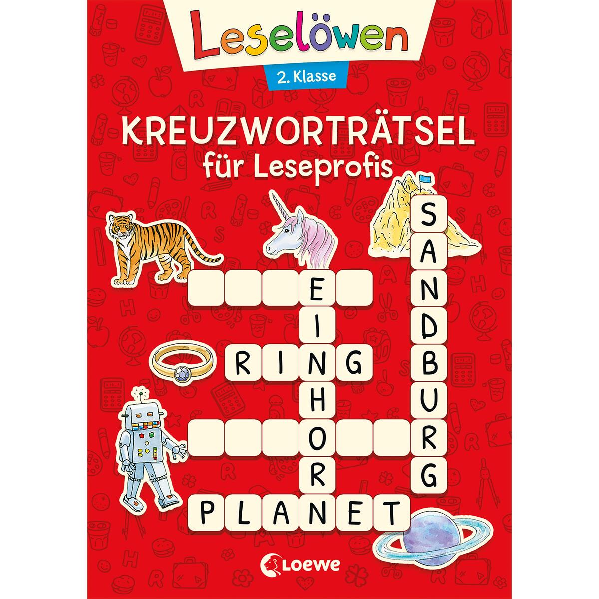 Leselöwen Kreuzworträtsel für Erstleser. 2. Klasse (Rot) von Loewe Verlag GmbH