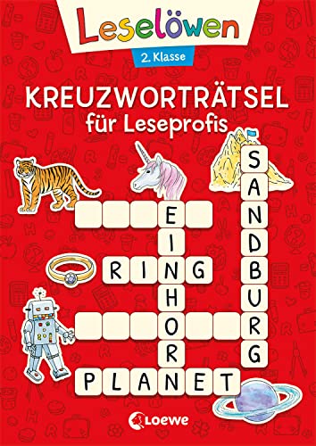 Leselöwen Kreuzworträtsel für Leseprofis - 2. Klasse (Rot) (Leselöwen Rätselwelt)