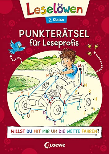 Leselöwen Punkterätsel für Leseprofis - 2. Klasse (Rot): Rätselbuch zum Lesenlernen für Kinder ab 7 Jahre (Leselöwen Rätselwelt)
