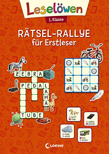 Leselöwen Rätsel-Rallye für Erstleser - 1. Klasse (Orange): Rätselbuch zum Lesenlernen für Kinder ab 6 Jahre (Leselöwen Rätselwelt)