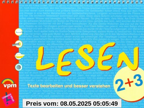 Lesen 2+3: Texte bearbeiten und besser verstehen. Lernbuch