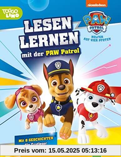 Lesen lernen mit der PAW Patrol: Mit 8 Geschichten für Erstleser: Mit Lesequiz und vielen Bildern für Leseanfänger ab 6 Jahren Lesen lernen mit der PAW Patrol: Mit 8 Geschichten für Erstleser: Mit Lesequiz und vielen Bildern für Leseanfänger ab 6 Jahren