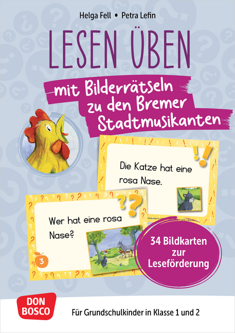 Lesen üben mit Bilderrätseln zu den Bremer Stadtmusikanten. 34 Bildkarten zur Leseförderung Lesen üben mit Bilderrätseln zu den Bremer Stadtmusikanten. 34 Bildkarten zur Leseförderung von Don Bosco Medien