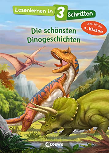 Lesenlernen in 3 Schritten - Die schönsten Dinogeschichten: Ideal für die 1. Klasse - Kinderbuch mit großer Fibelschrift zum ersten Selberlesen für Kinder ab 5 Jahren Lesenlernen in 3 Schritten - Die schönsten Dinogeschichten: Ideal für die 1. Klasse - Kinderbuch mit großer Fibelschrift zum ersten Selberlesen für Kinder ab 5 Jahren