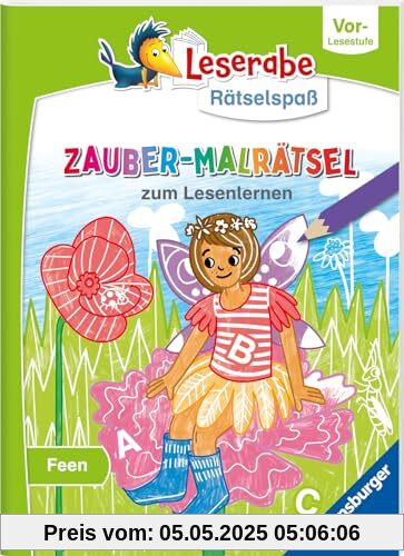 Leserabe Rätselspaß Zauber-Malrätsel zum Lesenlernen: Feen (Vor-Lesestufe)