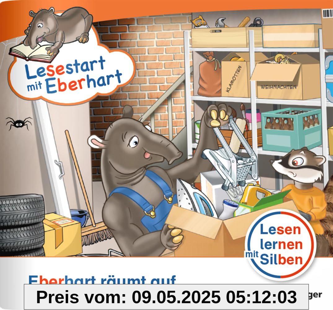 Lesestart mit Eberhart: Eberhart räumt auf: Themenhefte für Erstleser, Lesestufe 2 (Lesestart mit Eberhart: Lesen lernen mit Silben - Themenhefte für Erstlesekinder - 5 Lesestufen)