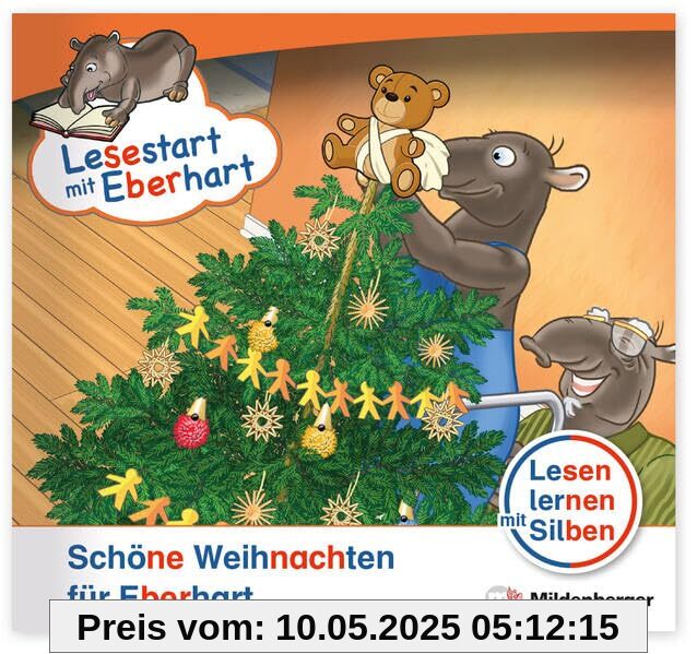 Lesestart mit Eberhart: Schöne Weihnachten für Eberhart: Themenhefte für Erstleser, Lesestufe 2 (Lesestart mit Eberhart: Lesen lernen mit Silben - Themenhefte für Erstlesekinder - 5 Lesestufen)