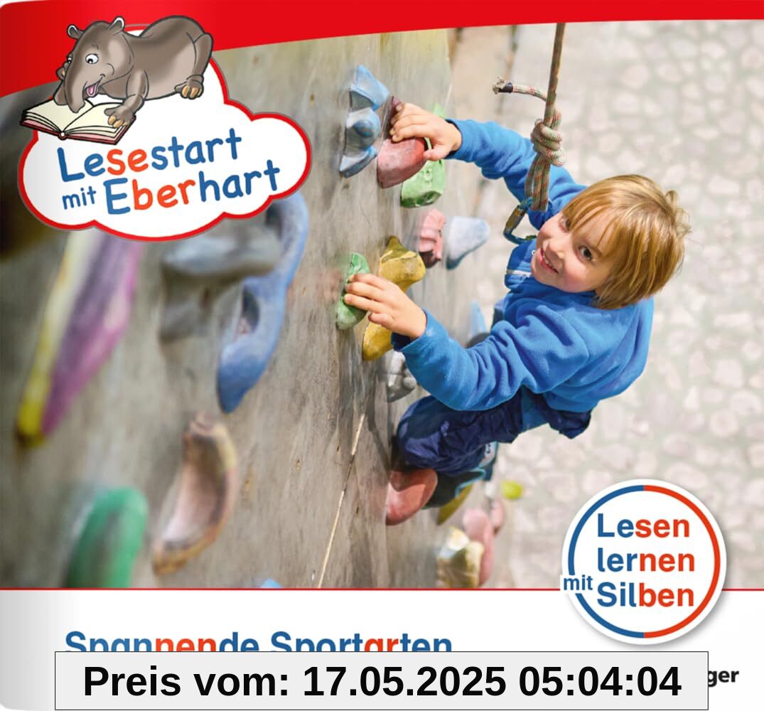 Lesestart mit Eberhart: Spannende Sportarten: Themenheft für Erstlesekinder, Lesestufe 3 (Lesestart mit Eberhart: Lesen lernen mit Silben - Themenhefte für Erstlesekinder - 5 Lesestufen)