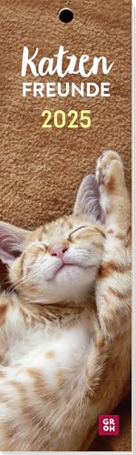 Lesezeichenkalender 2025: Katzenfreunde: Monatskalender. Katzenkalender mit niedlichen Katzenfotos, auch als Lesezeichen oder Geschenkanhänger nutzbar von Groh