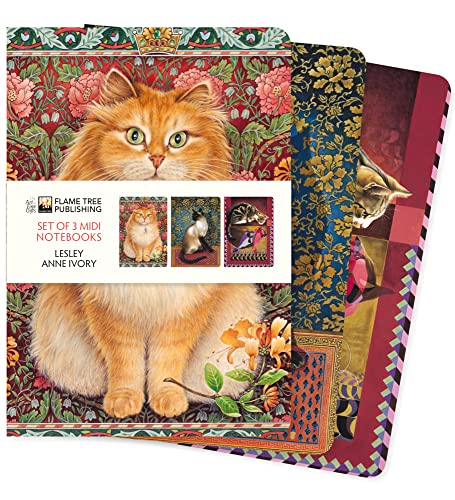 Dreier Set Mittelformat-Notizbücher: Lesley Anne Ivory: Unser beliebten Mittelformat-Notizbücher im 3er-Pack mit flexiblen, künstlerisch gestalteten ... Künstlers (3er-Pack Mittelformat-Notizbücher) von Flame Tree Gift