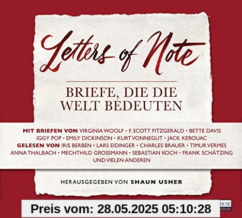Letters of Note - Briefe, die die Welt bedeuten