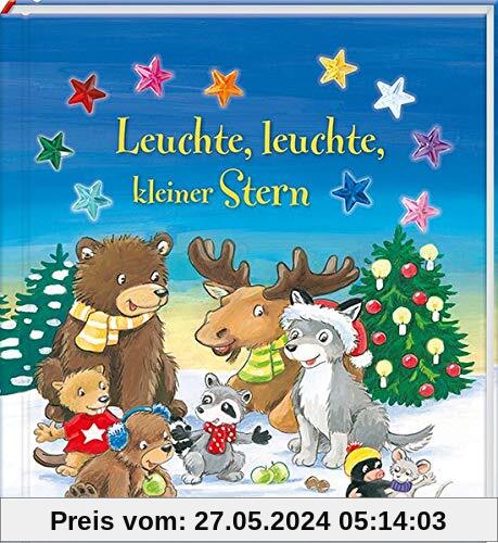 Leuchte, leuchte, kleiner Stern: Funkel-Bilderbuch mit Glitzersteinen (Bilderbuch mit integriertem Extra - Ein Weihnachtsbuch: Kinderbücher ab 3 Jahre)
