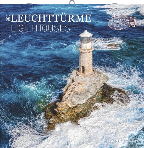 Leuchttürme 2026 - Broschürenkalender 30x30 cm (30x60 geöffnet) - Kalender mit Platz für Notizen - Wandkalender - Wandplaner - Leuchtturmkalender: Lighthouses von ALPHA EDITION