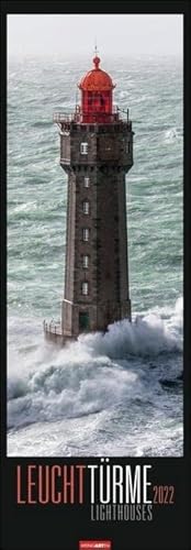 Leuchttürme Kalender 2022 - XXL-Vertikal-Wandkalender mit internationalem Monatskalendarium - 12 Farbfotos - 34 x98 cm: Lighthouses