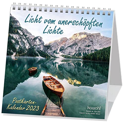 Licht vom unerschöpften Lichte 2023: Postkarten-Kalender mit Farbfotos und christlichen Texten von Kawohl