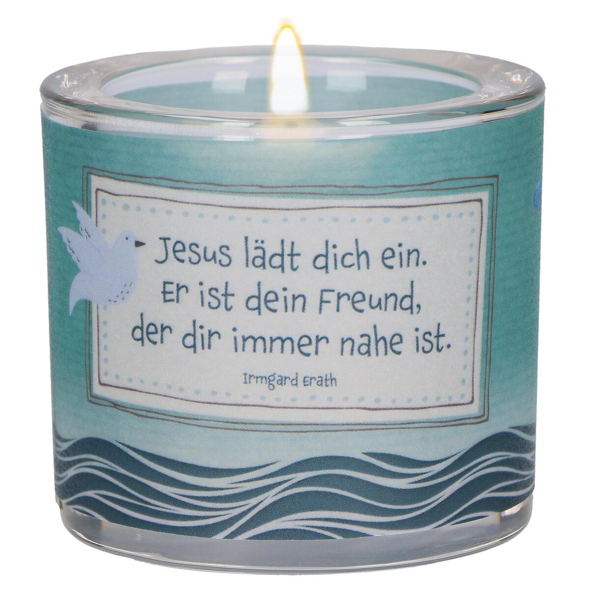 Glaswindlicht zur Erstkommunion - Jesus lädt dich ein (1 Stück) von Butzon und Bercker
