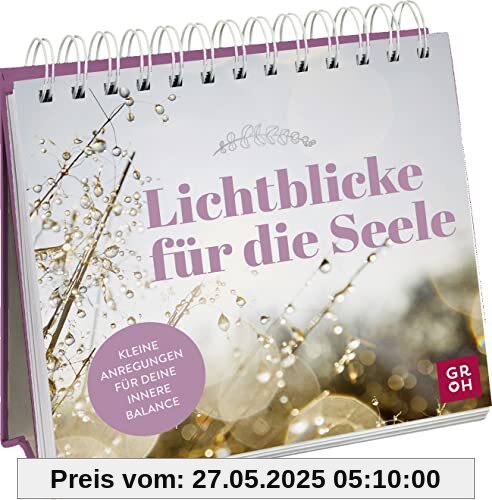 Lichtblicke für die Seele: Kleine Anregungen für deine innere Balance | Spiralaufsteller mit Silberveredelung für Achtsamkeit und positives Denken im Alltag