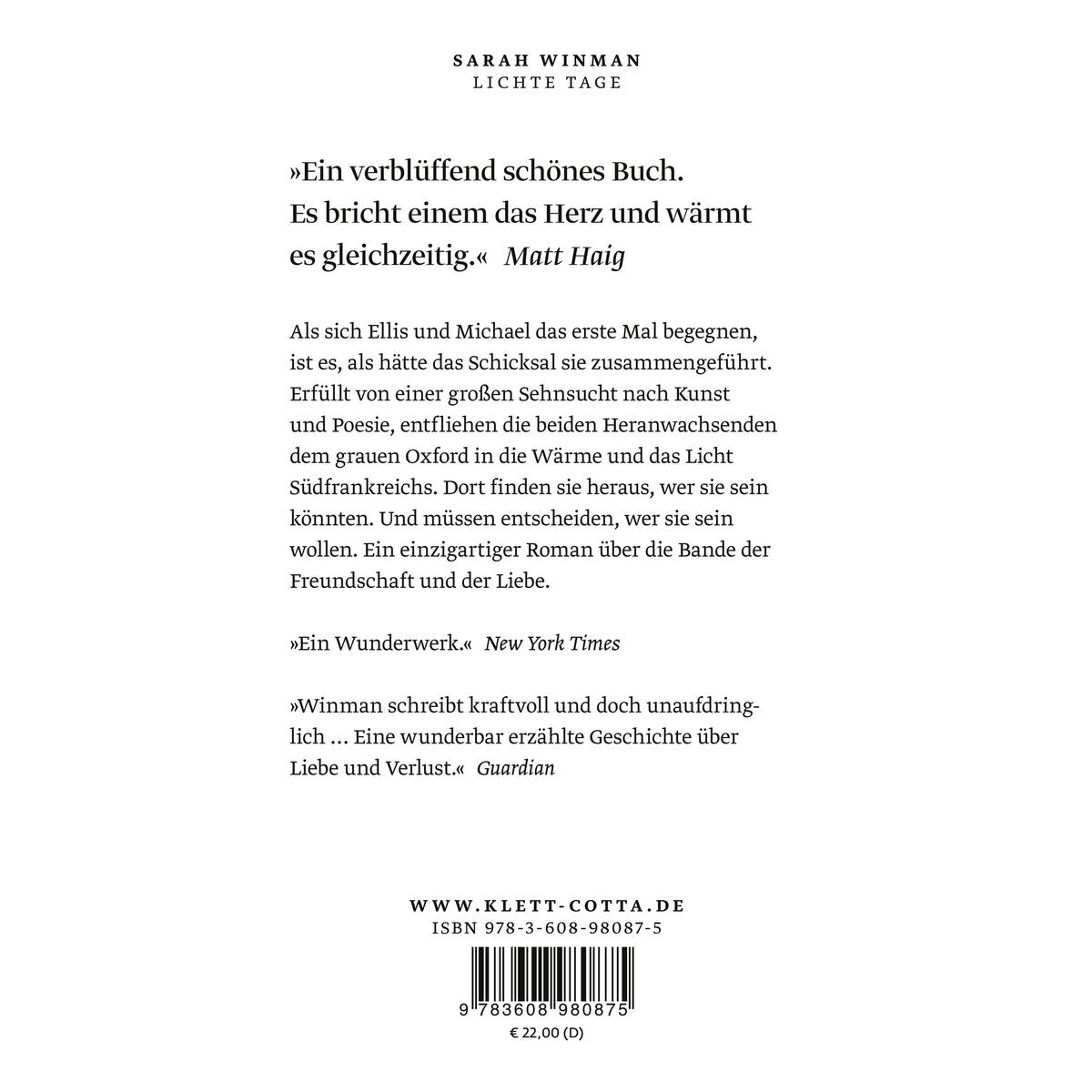 Lichte Tage von Klett-Cotta Verlag