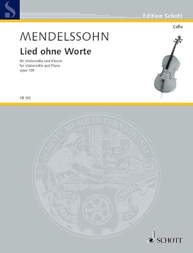 Lied ohne Worte D-Dur: op. 109. Violoncello (Viola) und Klavier. (Cello-Bibliothek)