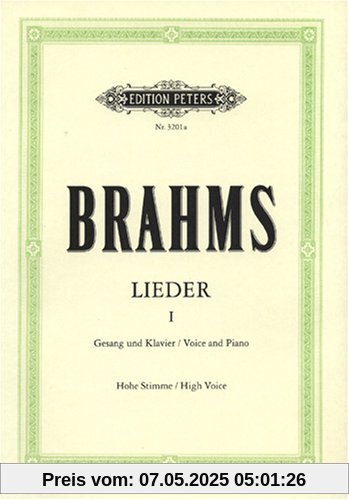 Lieder 1: Gesang und Klavier / Voice and Piano.Hohe Stimme / High Voice
