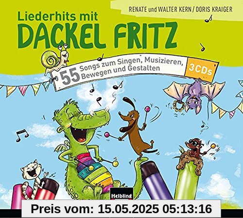 Liederhits mit Dackel Fritz - 3 Audio-CDs: 55 Songs zum Singen, Musizieren, Bewegen und Gestalten Liederhits mit Dackel Fritz - 3 Audio-CDs: 55 Songs zum Singen, Musizieren, Bewegen und Gestalten