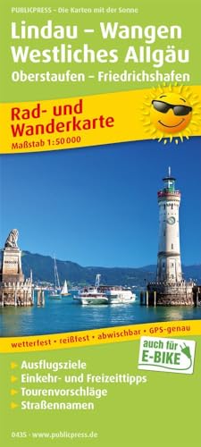 Lindau - Wangen, Westliches Allgäu, Oberstaufen - Friedrichshafen: Rad- und Wanderkarte mit Ausflugszielen, Einkehr- & Freizeittipps, wetterfest, ... 1:50000 (Rad- und Wanderkarte: RuWK)