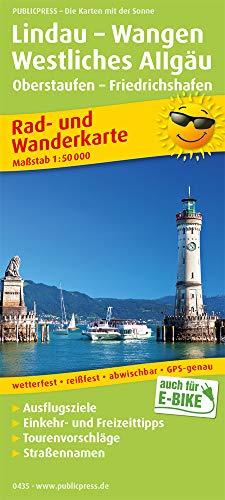 Lindau - Wangen, Westliches Allgäu, Oberstaufen - Friedrichshafen: Rad- und Wanderkarte mit Ausflugszielen, Einkehr- & Freizeittipps, wetterfest, ... 1:50000 (Rad- und Wanderkarte: RuWK) von Publicpress