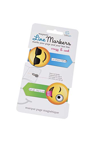 Line Markers Crazy&Cool - Magnetische Lesezeichen: 2er Set Motiv Emoji