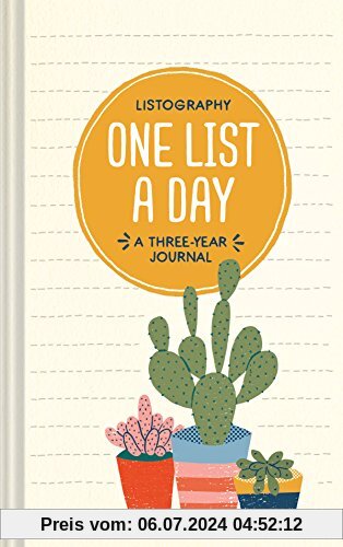 Listography: One List a Day: A Three-Year Journal