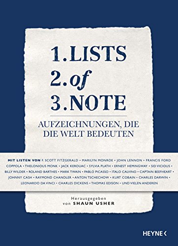 Lists of Note: Aufzeichnungen, die die Welt bedeuten von Heyne Verlag