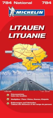 Litauen: 1:3450000: Ortsverzeichnis, Stadtpläne: Vilnius, Kaunas, Klapeda, Entfernungen und Fahrtzeiten Litauen: 1:3450000: Ortsverzeichnis, Stadtpläne: Vilnius, Kaunas, Klapeda, Entfernungen und Fahrtzeiten