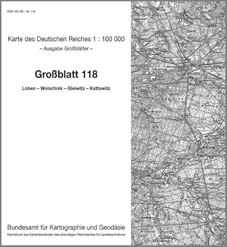 Loben - Woischnik - Gleiwitz - Kattowitz: Karte des Deutschen Reiches 1:100.000 Großblatt 118 (Karte des Deutschen Reiches. Grossblätter: 1:100000. ... ehemaligen Reichsamtes für Landesaufnahme)