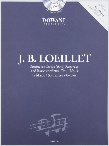 Loeillet: Sonata in G Major, Op. 1, No. 3 for Treble (Alto) Recorder and Basso Continuo