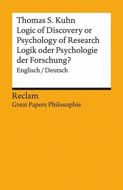 Logic of Discovery or Psychology of Research? / Logik oder Psychologie der Forschung? von Reclam, Ditzingen