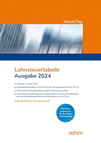Lohnsteuertabelle Monat/Tag 2024