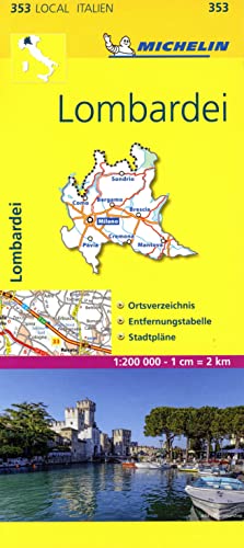 Michelin Lombardei: Straßen- und Tourismuskarte 1:200.000 (MICHELIN Localkarten, Band 353)