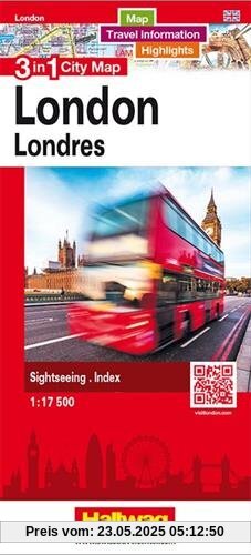 London 3 in 1 City Map: Map, Travel information, Highlights, Sightseeing, Index (City Map 3 in 1)